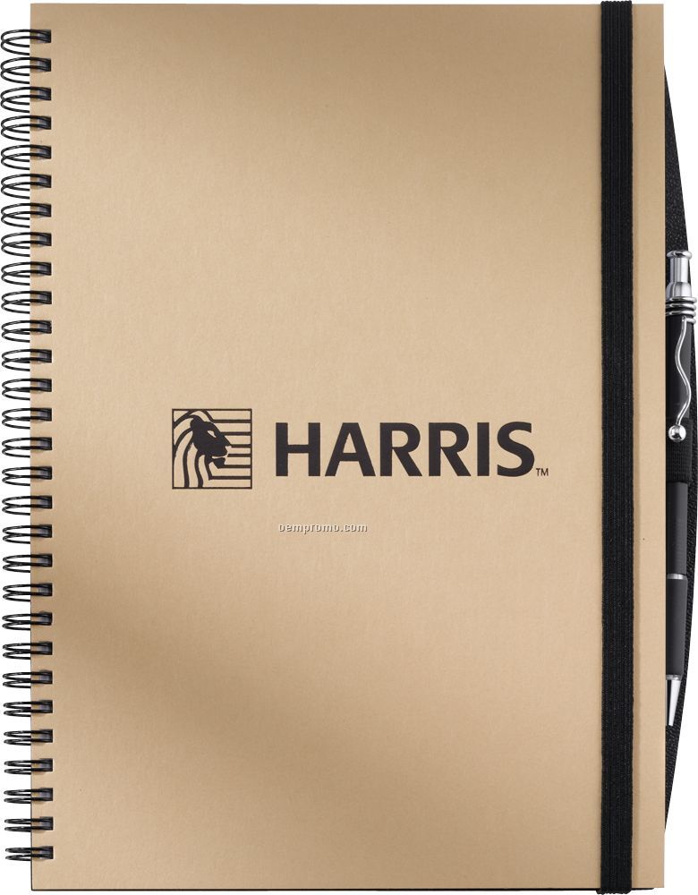 Large Hard Cover Journal With Penport & Prestige Pen (7