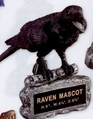 Raven School Mascot W/ Plate