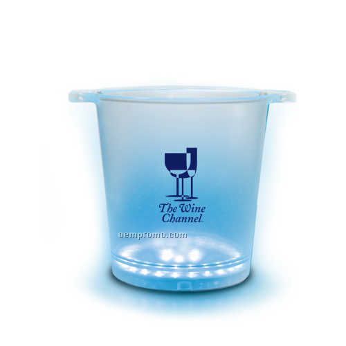Clear Frosted Bucket With Your Choice Of Blue Or Color Changing Leds