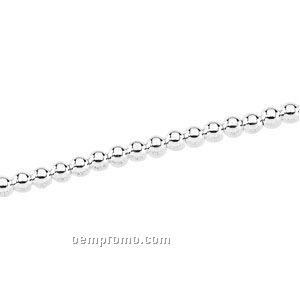 Ladies' 7" Sterling Silver 6mm Bead Chain Bracelet