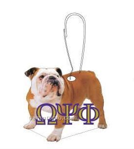 Omega Psi Phi Fraternity Bulldog Zipper Pull