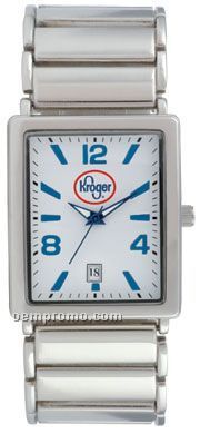 Pedre Men's Sapphire Metal Watch W/ Blue Hour Markers