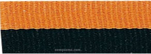Snap Clip "V" Neck Ribbon 1-1/2"X32" - Black / Orange