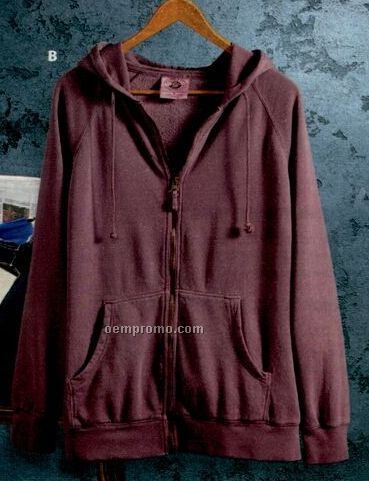 Authentic Pigment 11 Oz. Pigment-dyed Ringspun Cotton Full Zip Hoodie