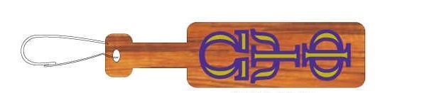 Omega Psi Phi Fraternity Paddle Zipper Pull