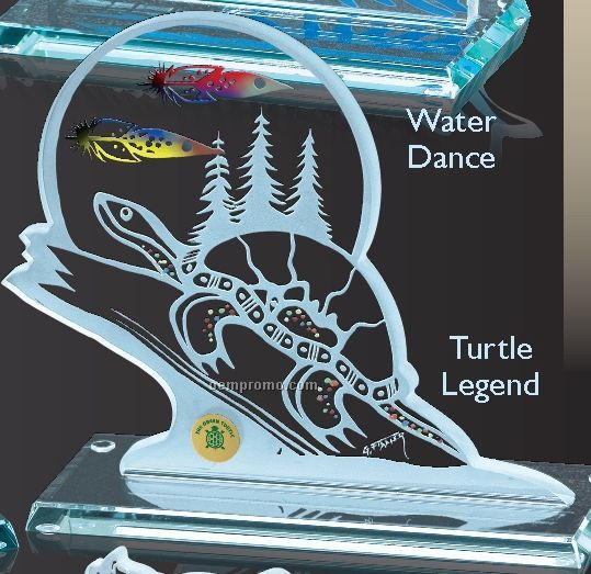 Signature Series Jade Glass Turtle Legend W/Base