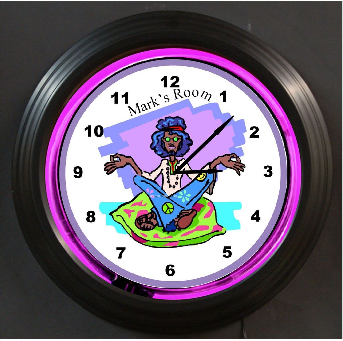 17" Purple Neon Clock