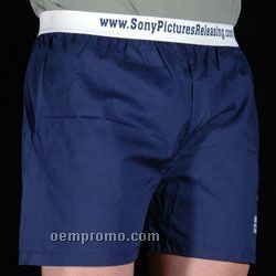 Premium Fabric Broadcloth Boxer Shorts With Exposed Elastic Waist
