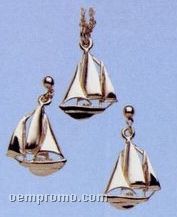 Sterling Silver Yawl Sailboat Earrings
