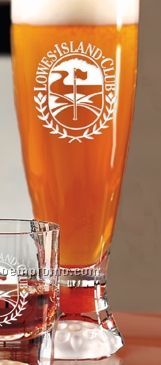 16 Oz. Fairway Tall Beer Glass (Set Of 2 - Deep Etch)