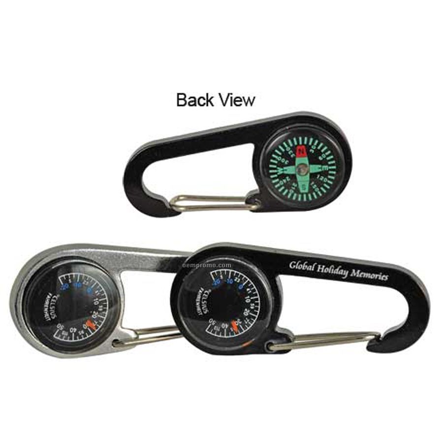 Carabiner/ Compass & Thermometer