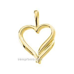 Ladies' 14ky 25-1/2x17 Heart Pendant