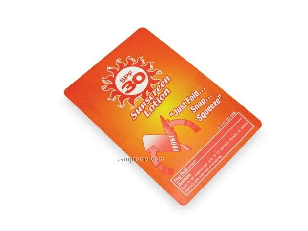Spf 30 Lotion Snap Packets - Stock Imprint