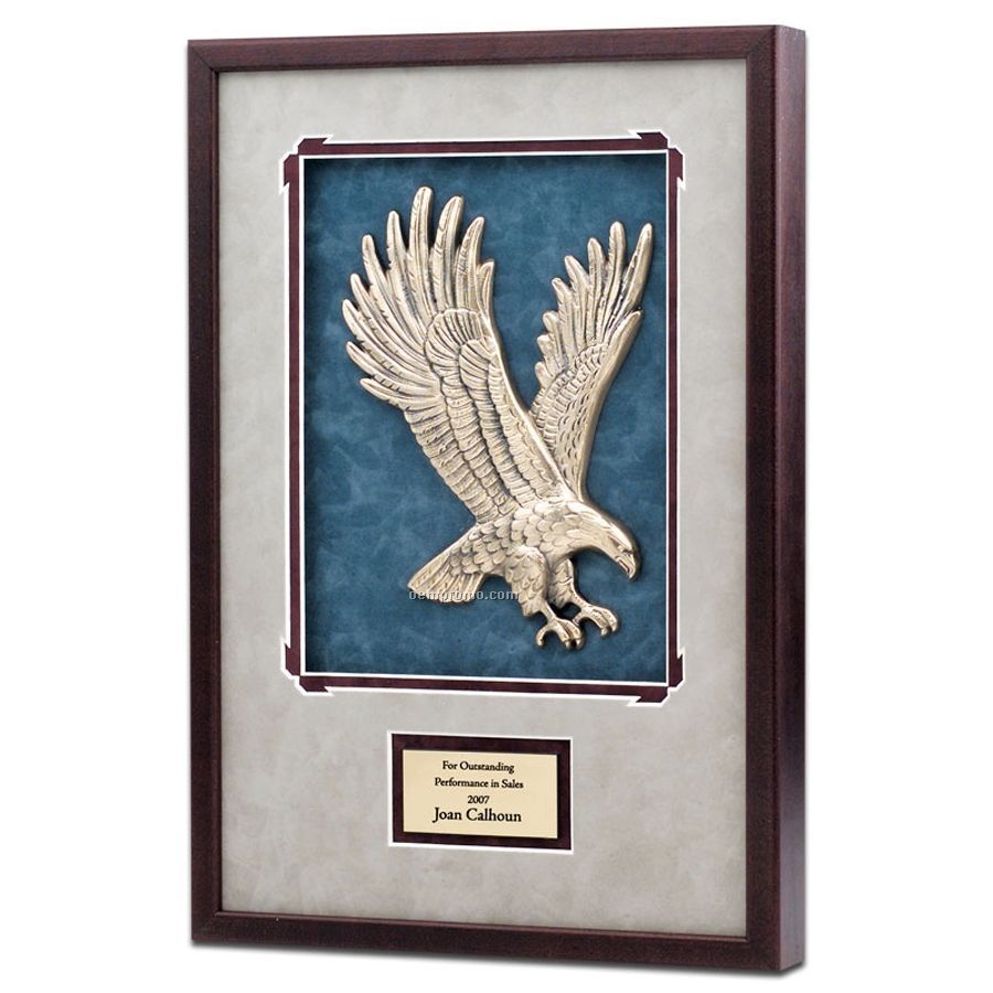 Eagle Metal Casting Award In Wood Frame