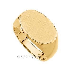 Gents' 14ky 12x18 Signet Ring