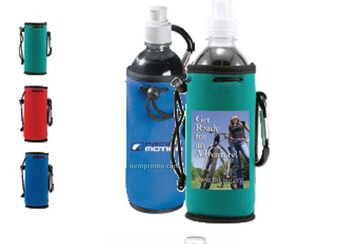 Penguin Collapsible Bottle Cooler With Carabiner Clip