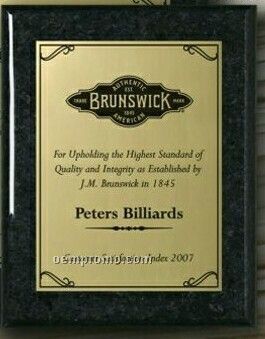 Recycled Newsprint Black Plaque With Sublimated Plate (9
