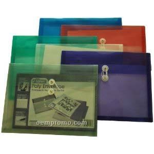 Clear Poly Envelope With Button String Closure (14"X10 1/4")