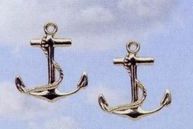 Gold Plated Anchor Earrings