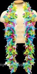 6' Neon Multi-color Feather Boa