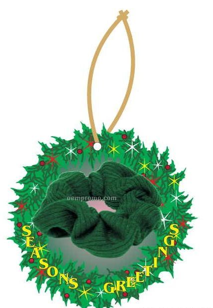 Scrunchy Executive Wreath Ornament W/ Mirrored Back (10 Square Inch)