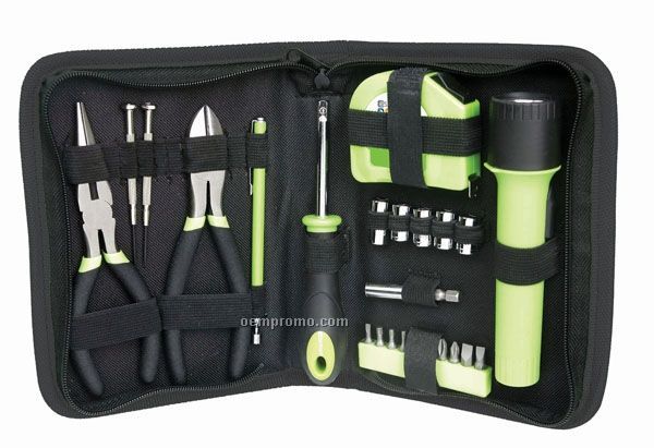 24 Piece Handy Home Tool Kit In Convenient Zip Up Case