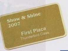 Coated Metals Laser Frost Name Plate / 3 1/2"X2"X0.20"/ Gold