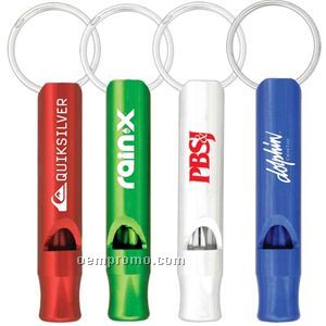 Aluminum Metal Whistle Key Chain - Direct Import