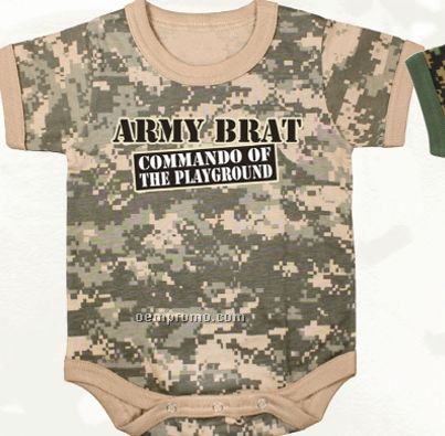 Army Digital Camouflage Commando Of The Playground Infant Romper