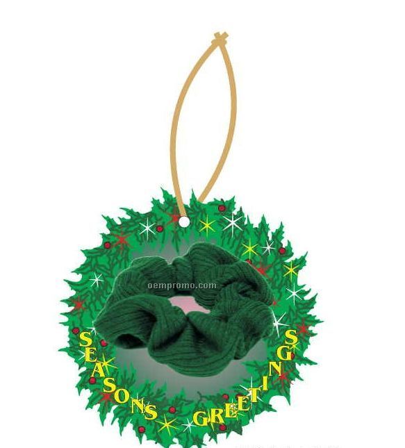 Scrunchy Executive Wreath Ornament W/ Mirrored Back (12 Square Inch)
