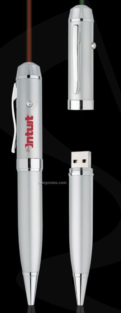 Bolero Flash Drive Pen W/ Red Laser Pointer (256 Mb)