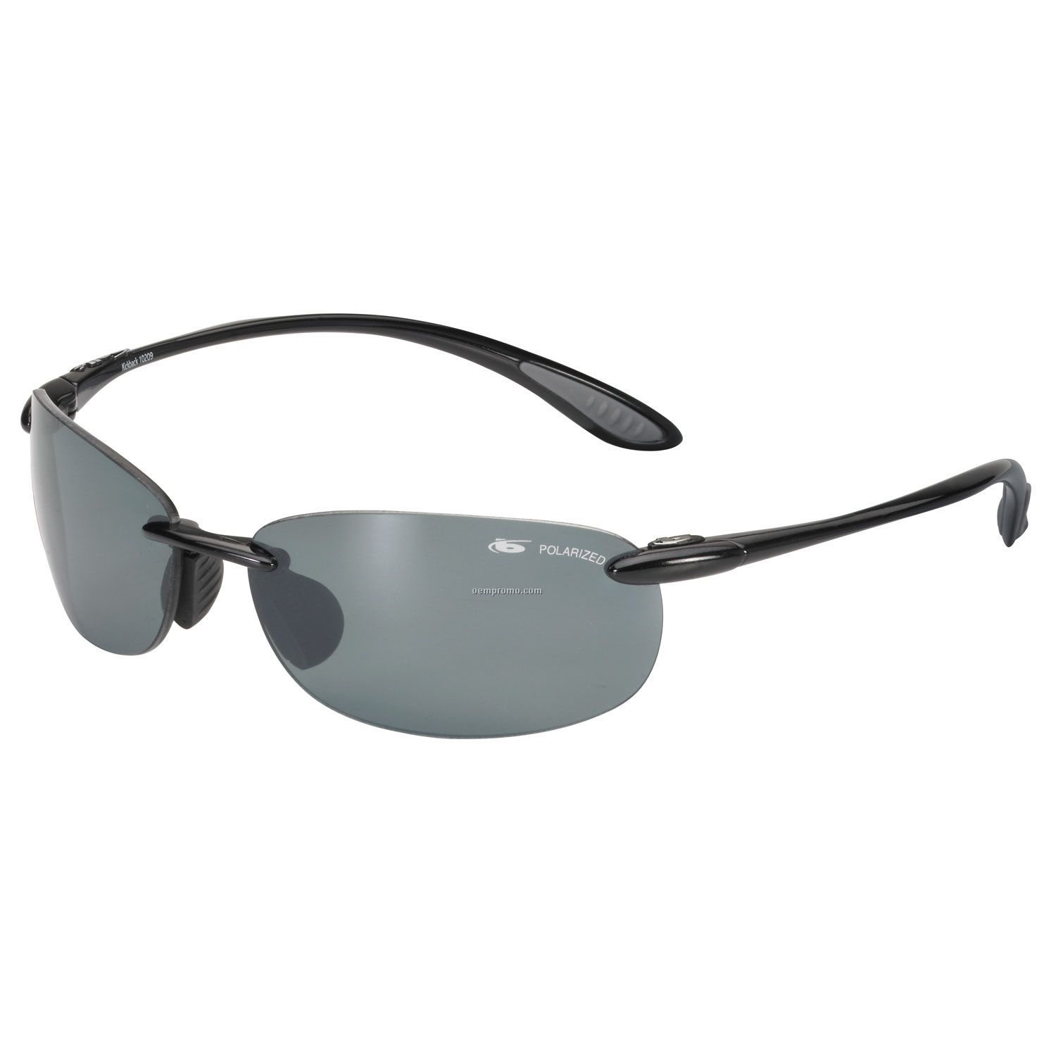Bolle Kickback Shiny Black Frame Sunglasses W/ Polarized Tns Gun Lens