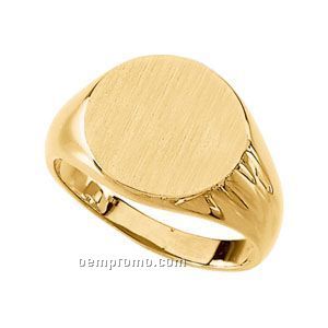 Gents' 14ky 15mm Signet Ring