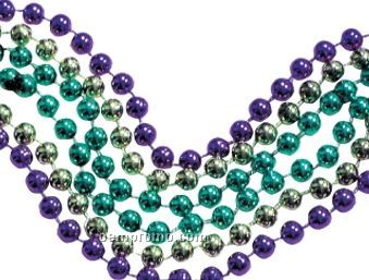 Mardi Gras 7-1/2 Mm Bead Necklaces Assortment (144 Pack)