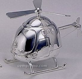 Silver Plated Helicopter Bank