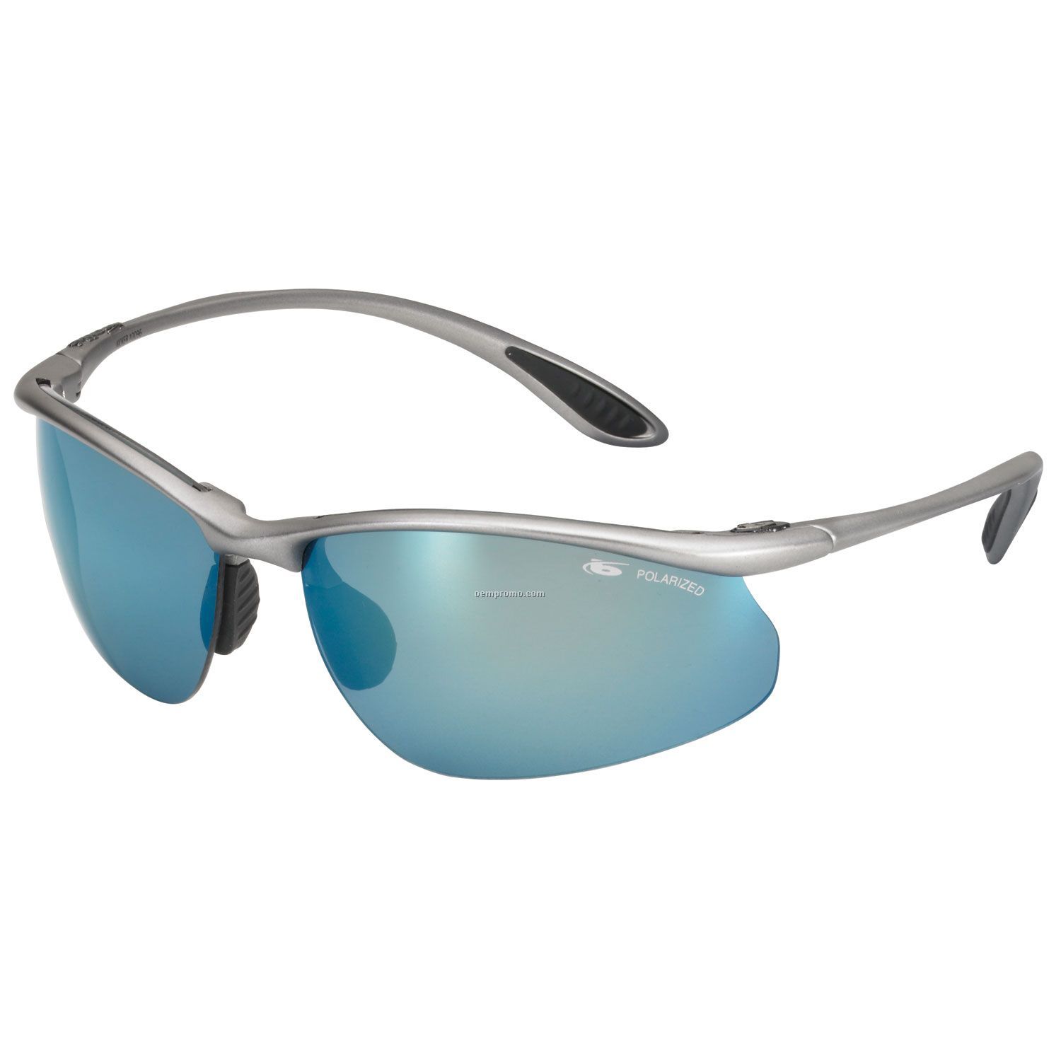 Bolle Kicker Sleek Metal Liquid Silver Frame Sunglasses W/ Polarized Lens