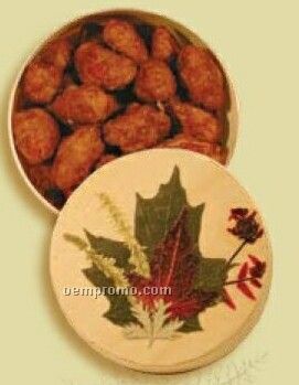 How Sweet Maple Syrup Peanut Brittle In Small Round Box (Thermal)