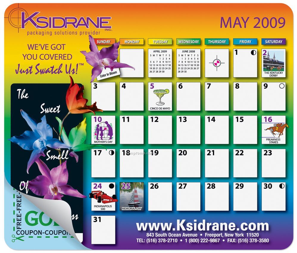 Mousepaper Calendar 18-month Paper Mouse Pad