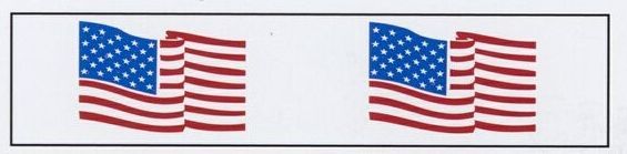 Stock Imprinted Poly Pro Tape/ 3"X110 Yard (Usa Flag)