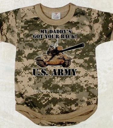 Army Digital Camouflage Got Your Back Infant Romper