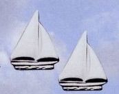 Silver Plated Sailboat Earrings