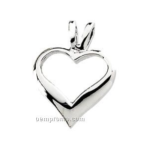 Ladies' 14kw 16x12 Heart Pendant