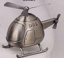Pewter Finished Helicopter Bank