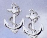 Silver Plated Anchor Earrings