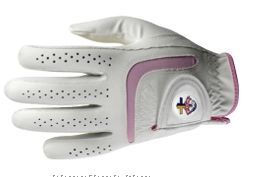 Ladies` Hope Golf Glove With Pink Trim