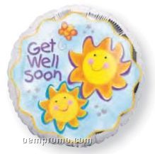 18" Get Well Soon One Sided Balloon