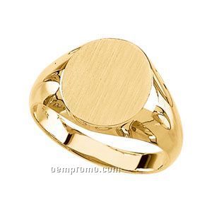 Gents' 14ky 14x12 Signet Ring