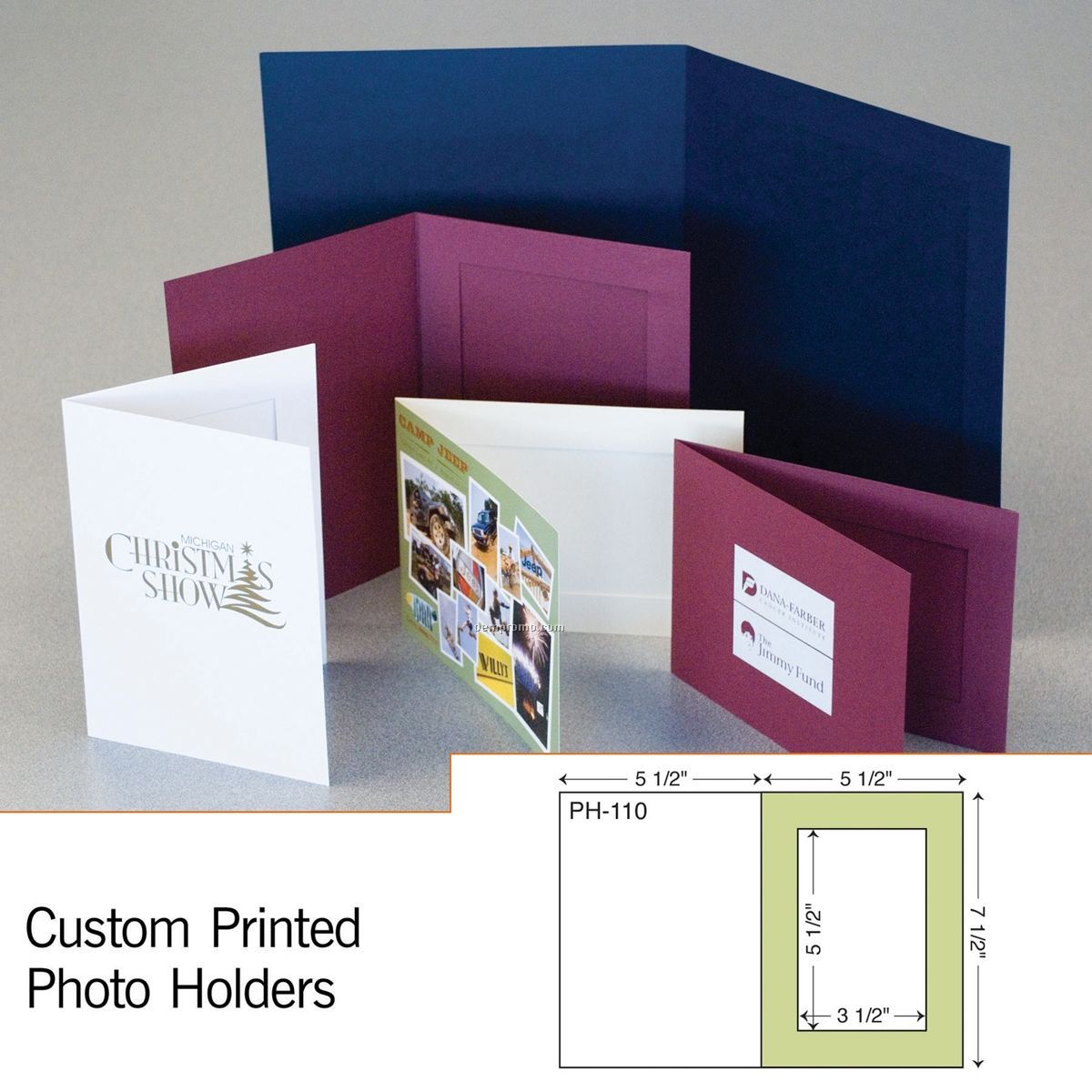 Paperboard 4" X 6" Vertical Photo Holder (1 Color/1 Side)