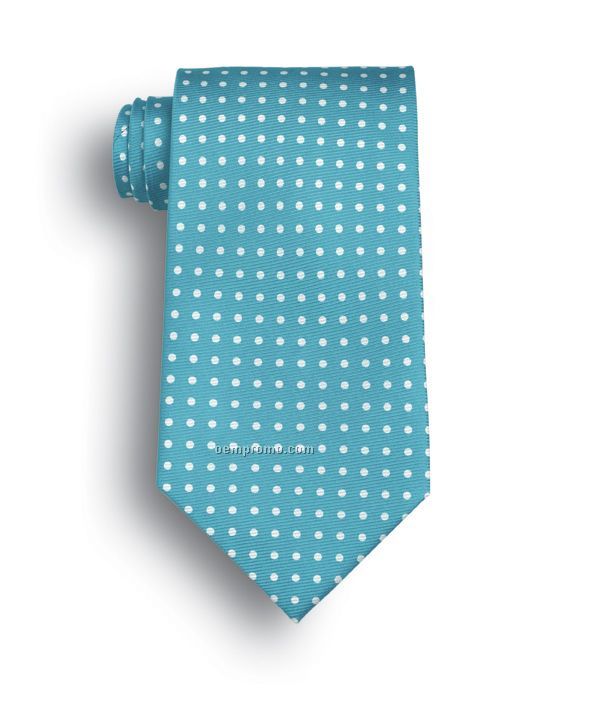 Wolfmark Newport Polyester Dot Tie - Teal Green