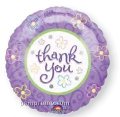 18" Thank You Flowers Balloon